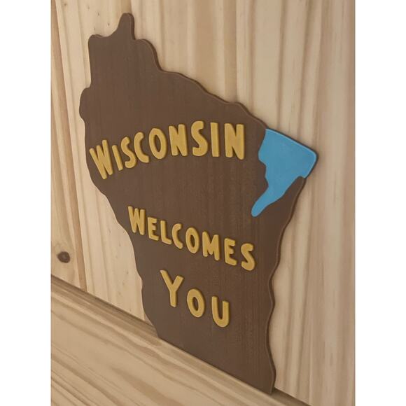 Wisconsin Welcomes You State Entrance Sign 3d print design - Picture 2 of 2